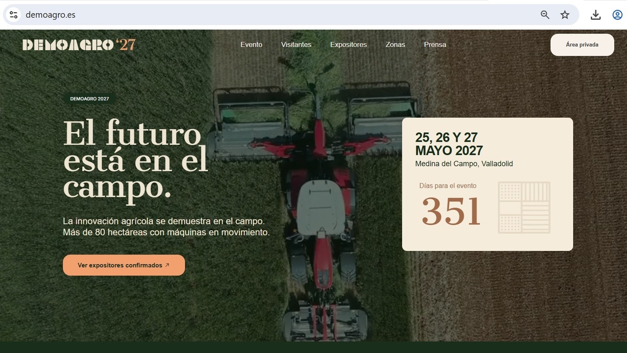 comercializacion espacios Demoagro 2027 vuela nueva web disponible